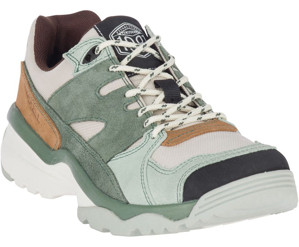 Merrell Sneakers Olive/White - Boulder Range - Womens 86DBYZJFA
